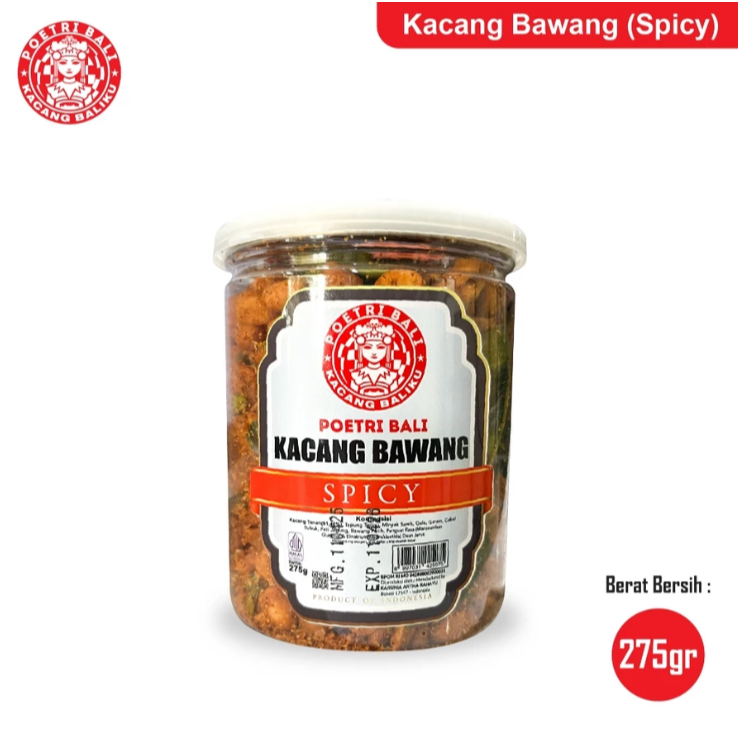 

Poetri Bali Kacang Bawang Spicy 275 gram - Poetri Bali Semarang