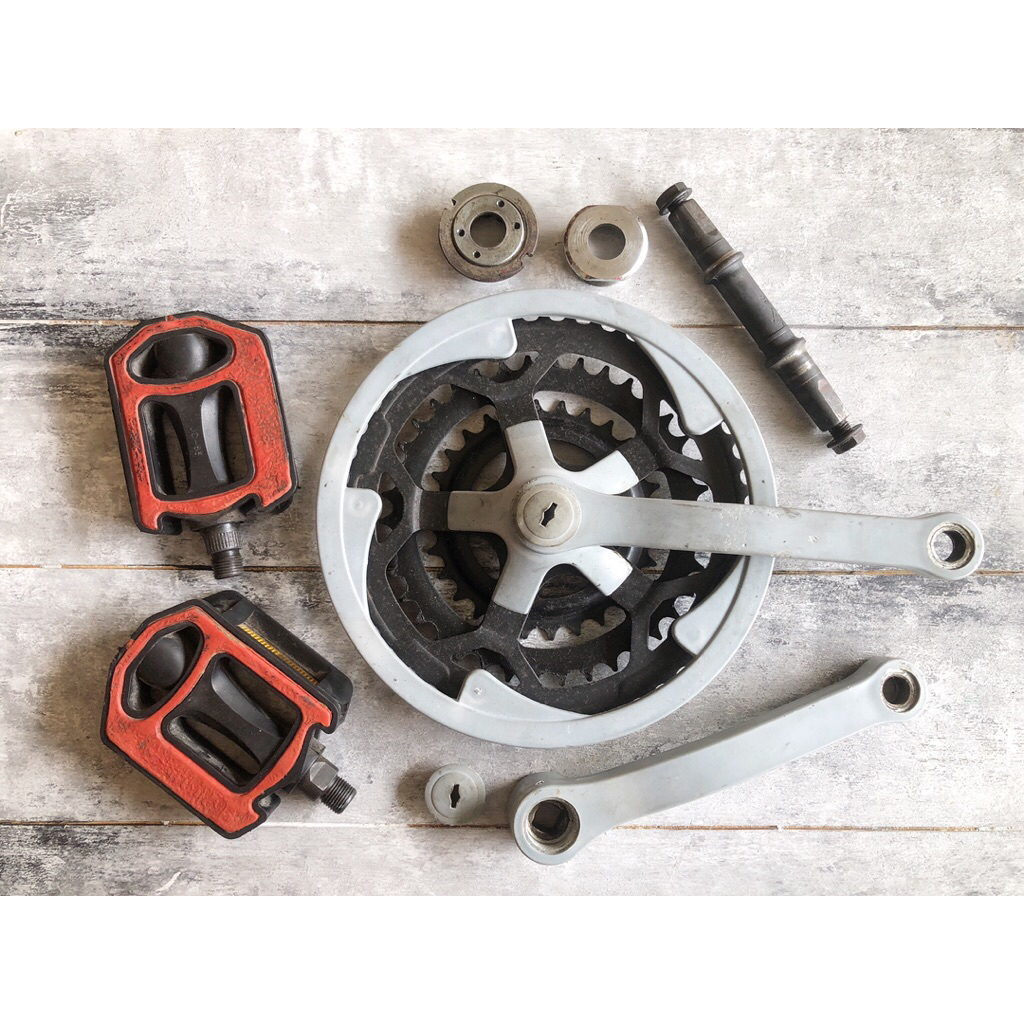 Crank 3 Speed Set Pedal BB Copotan Sepeda Federal 26 inch crank 3 speed federal second bekas pedal s