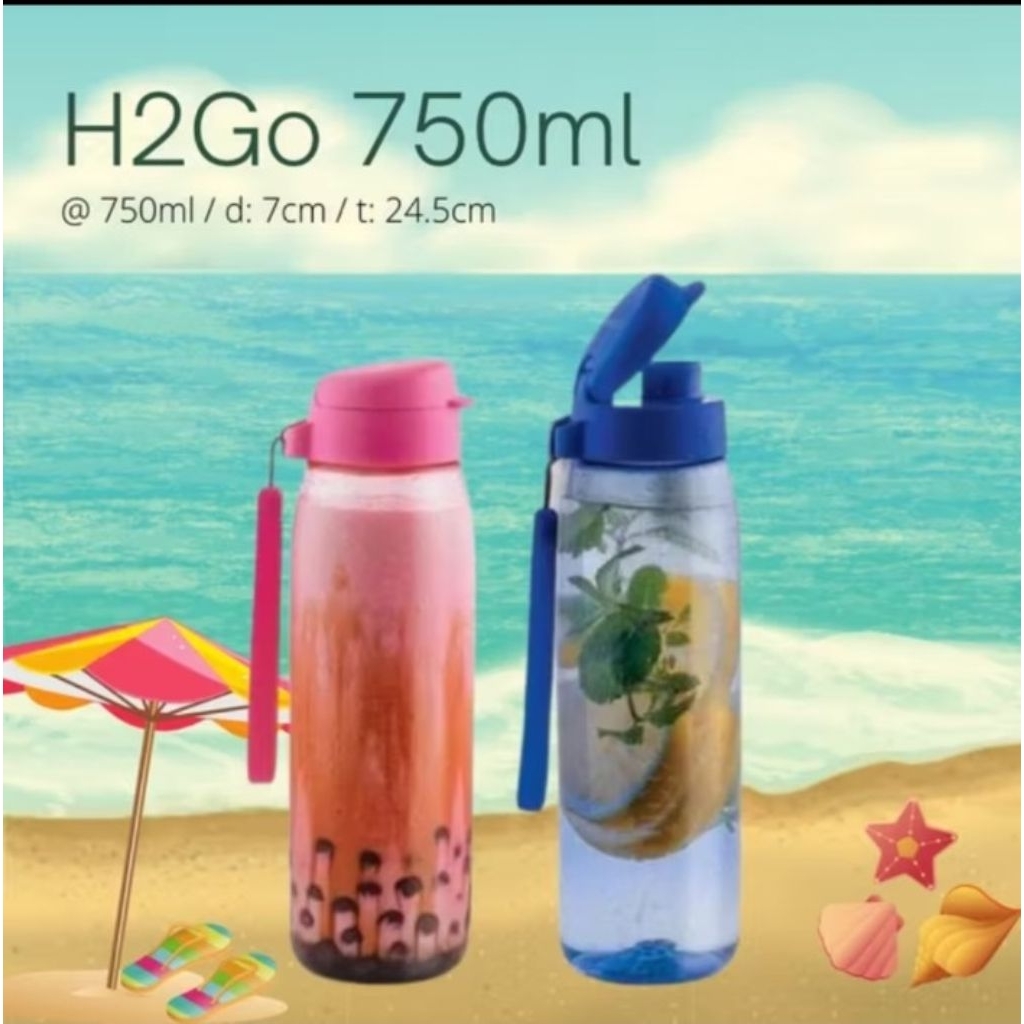 Tupperware Botol Kristal H2Go 750ml (UNGU) PROMO MURAH  Original