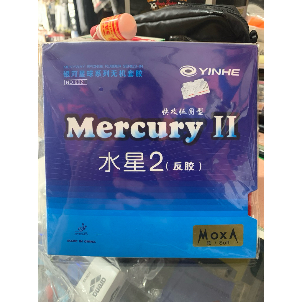 Karet bet pingpong Yinhe Mercury II 2.2 Soft Medium Hard Max 9021 2