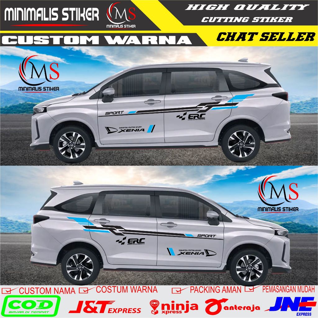 2pcs kana kiri stiker mobil Daihatsu  stiker mobil new all Daihatsu Xenia 2022 mobil stiker cutting