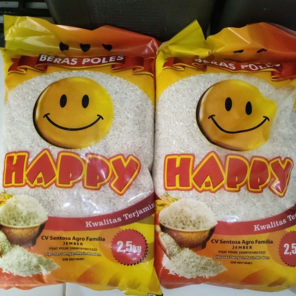

Beras Happy premium kemasan 2,5 kg