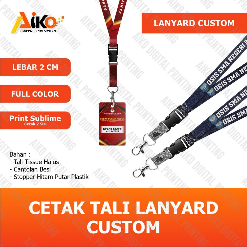 

LANYARD CUSTOM SUBLIM | LANYARD ORGANISASI | LANYARD SEKOLAH KAMPUS