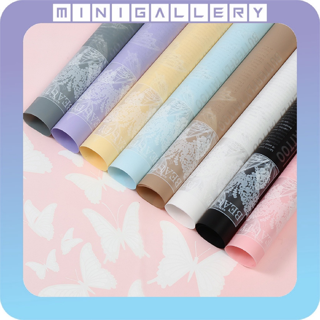 

20 Lembar Kertas Buket Kupu Kupu Butterfly Flower Wrapping Kertas Florist KB6196