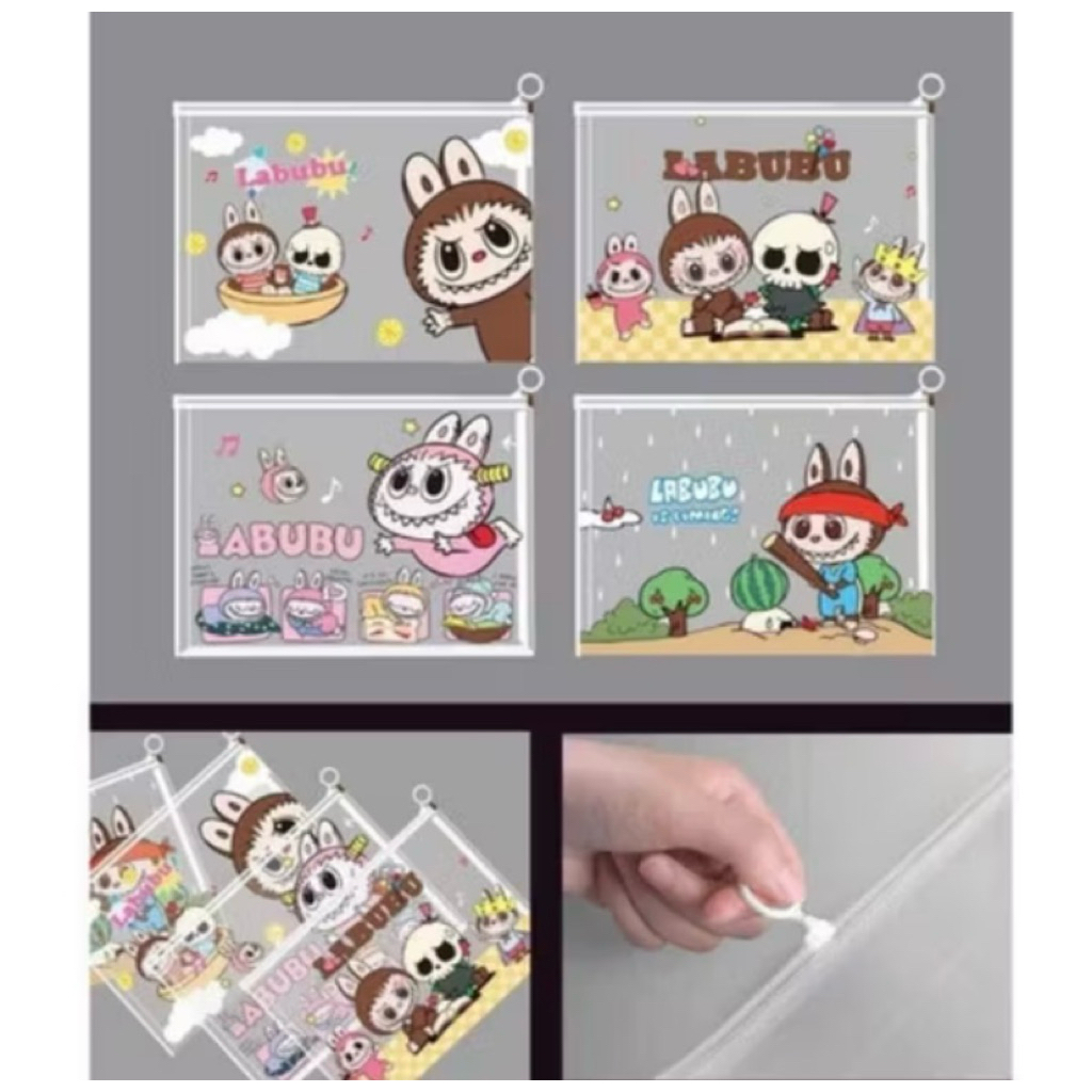 

Map Zipper A4 Sanrio Capybara Labubu Map File Transparan A4