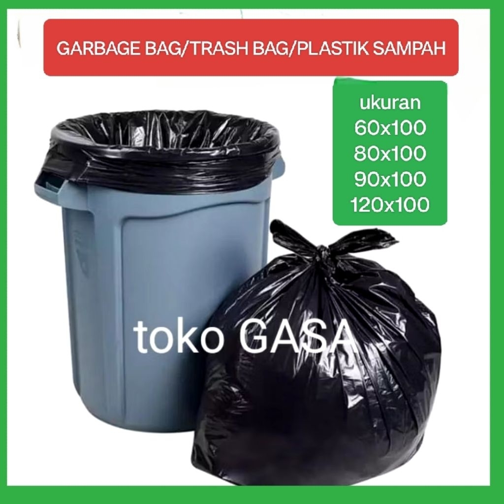 10 lembar KANTONG Plastik Sampah HD - trash bag/GARBAGE BAG HD/ TRASH BAG HD