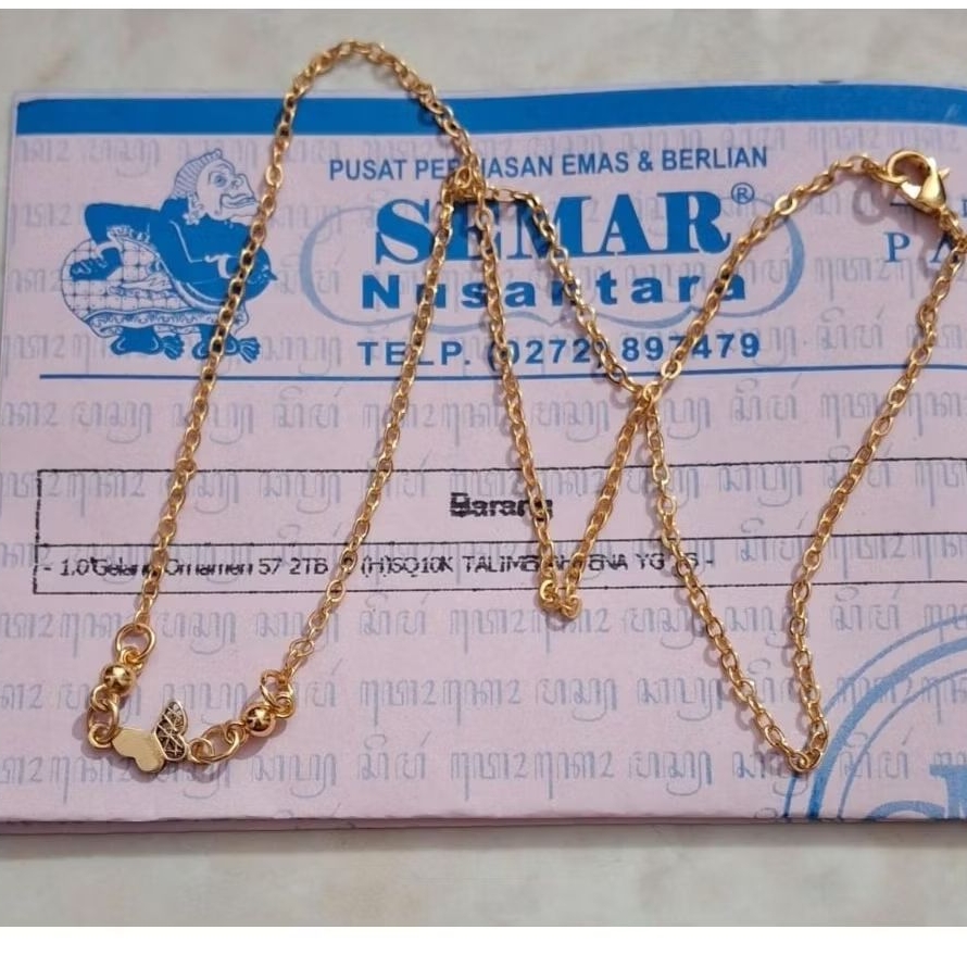 Kalung Rantai Variasi Kupu 0,2gram Semar Nusantara