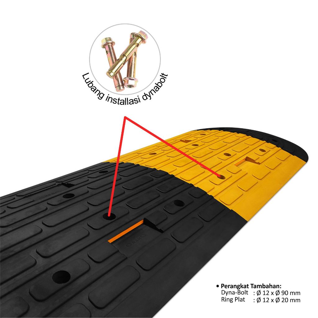 OsanO - Rubber Speed Bump Universal / Polisi Tidur Karet Tengah