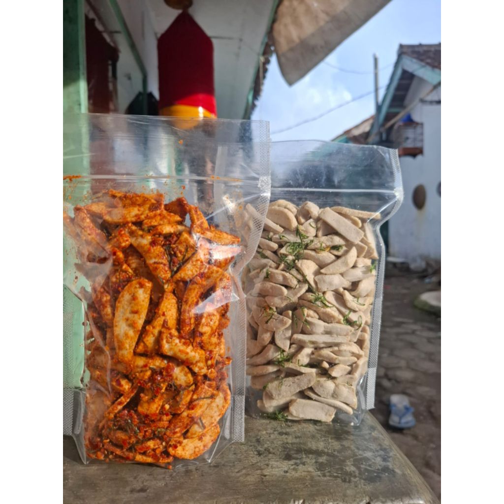 

250gr BASRENG PEDAS DAUN JERUK Basreng ikan SS sanck makanan ringan snack Jajanan Viral cemilan