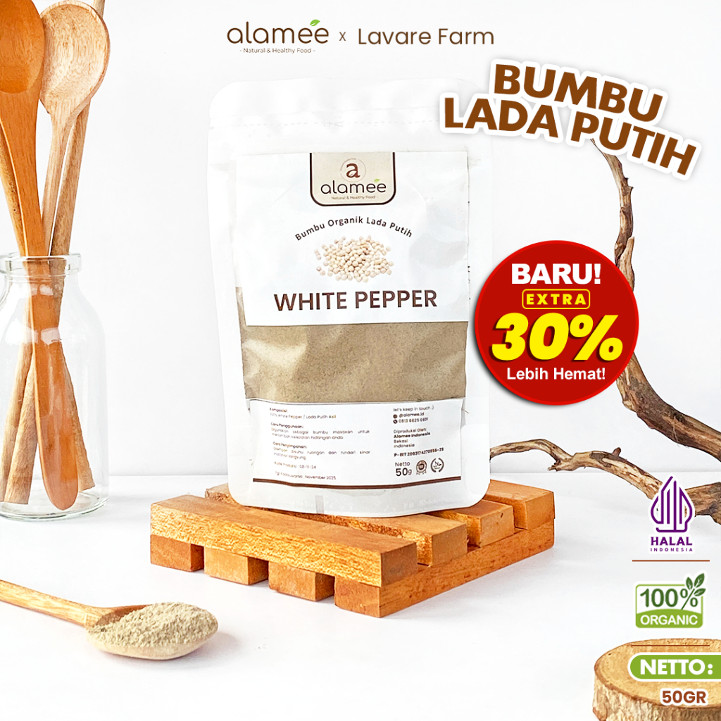 

White Pepper Powder Lada Putih Bubuk Merica Whitepepper Rempah Rimpang Murni Asli Tanpa Campuran