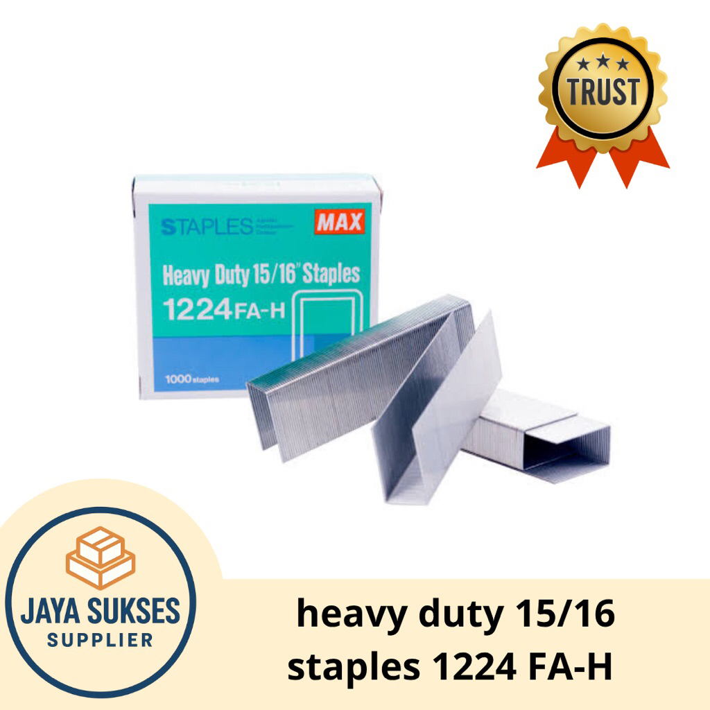 

Heavy duty 15/16 Max Staples 1224 FA-H