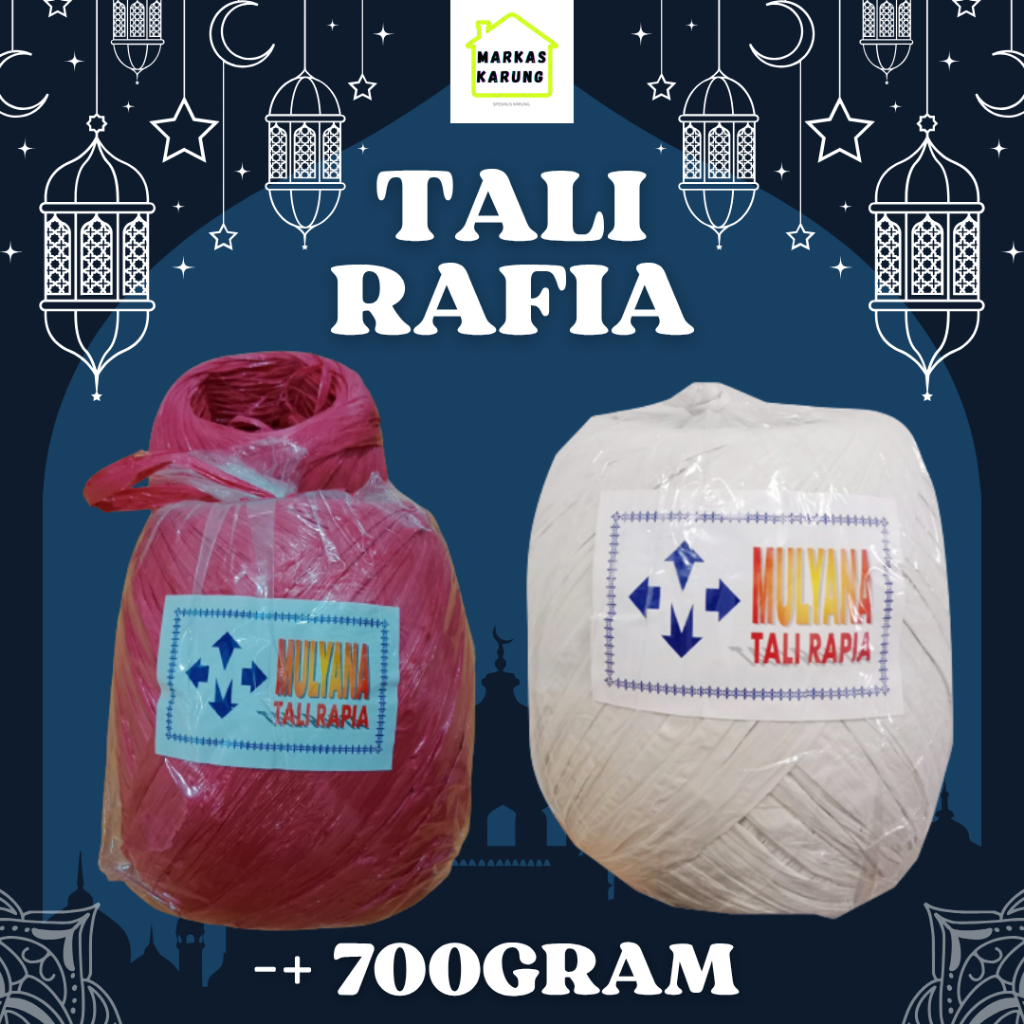 Tali Rafia Premium Mulyana Tali Merah Putih HIjau Biru Tali Rapia Termurah Jakarta 1 Rol