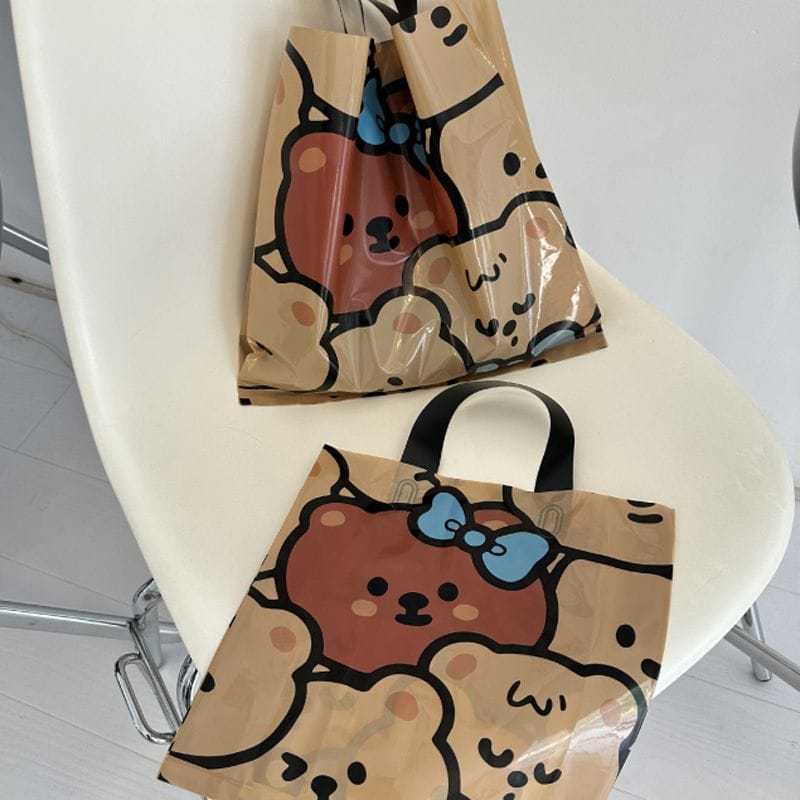 

Kantong Tenteng Tentangan premium plastik fashion bingkisan hadiah cookies kue bungkus kado suvernir snack opp paperbag new brown bear 2 ukuran