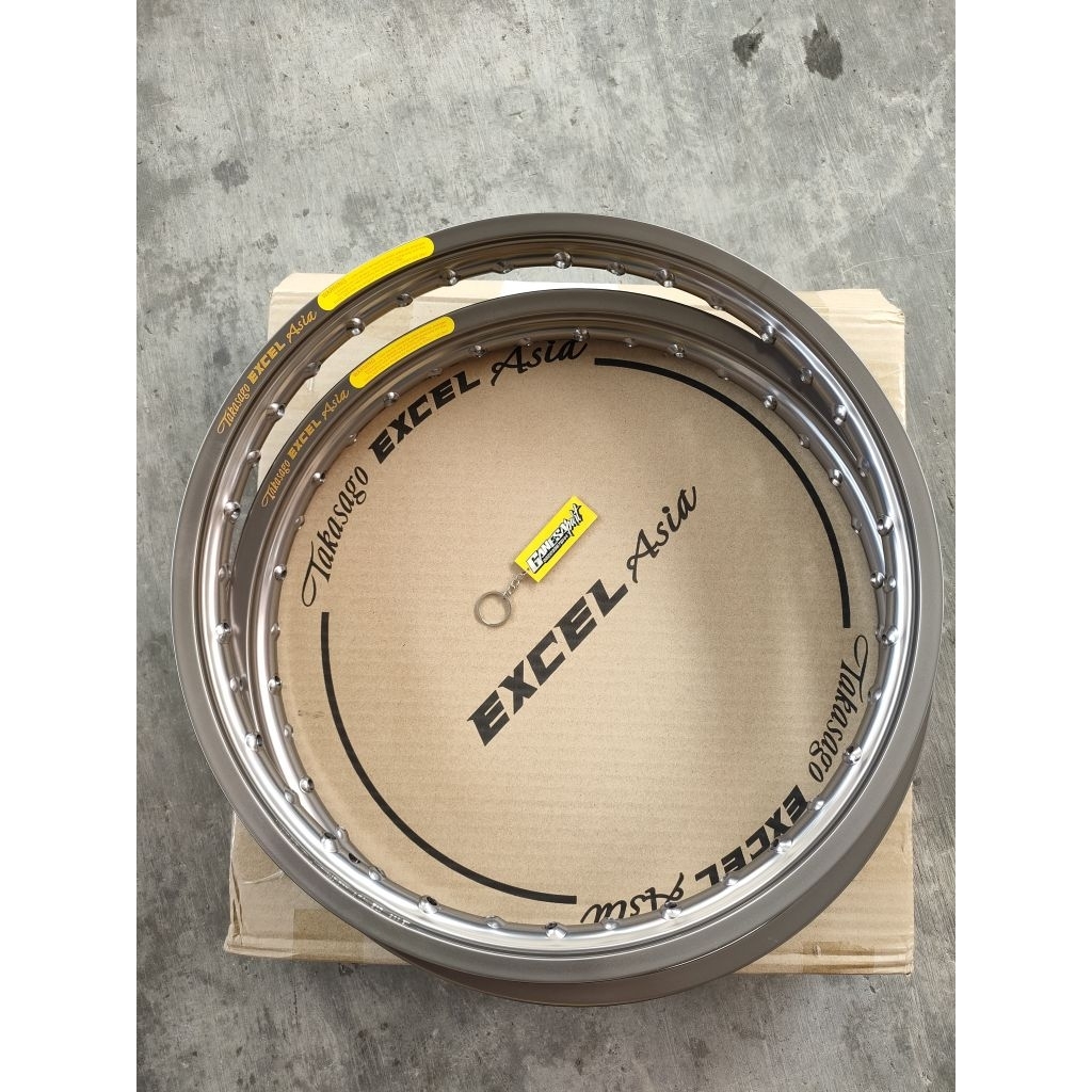 Velg takasago excel asia warna titanium ukuran 160 185 ring 17 velg tea titanium ring 17 ukuran 160 