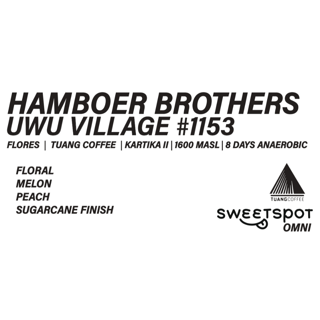 

Flores Uwu Village Lot 1153 Kartika II Anaerobic Natural 8 Days (Hamboer Brothers)
