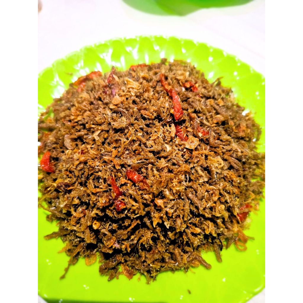 

100 gram teri abong /asin jamrong matang asin gurih pedas
