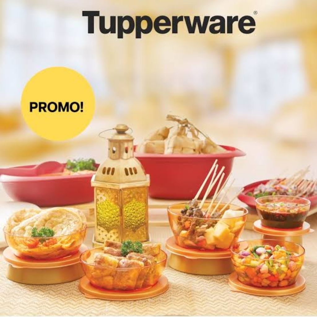 Clear Bowl Gold Series 290ml - 990ml Tupperware ORI