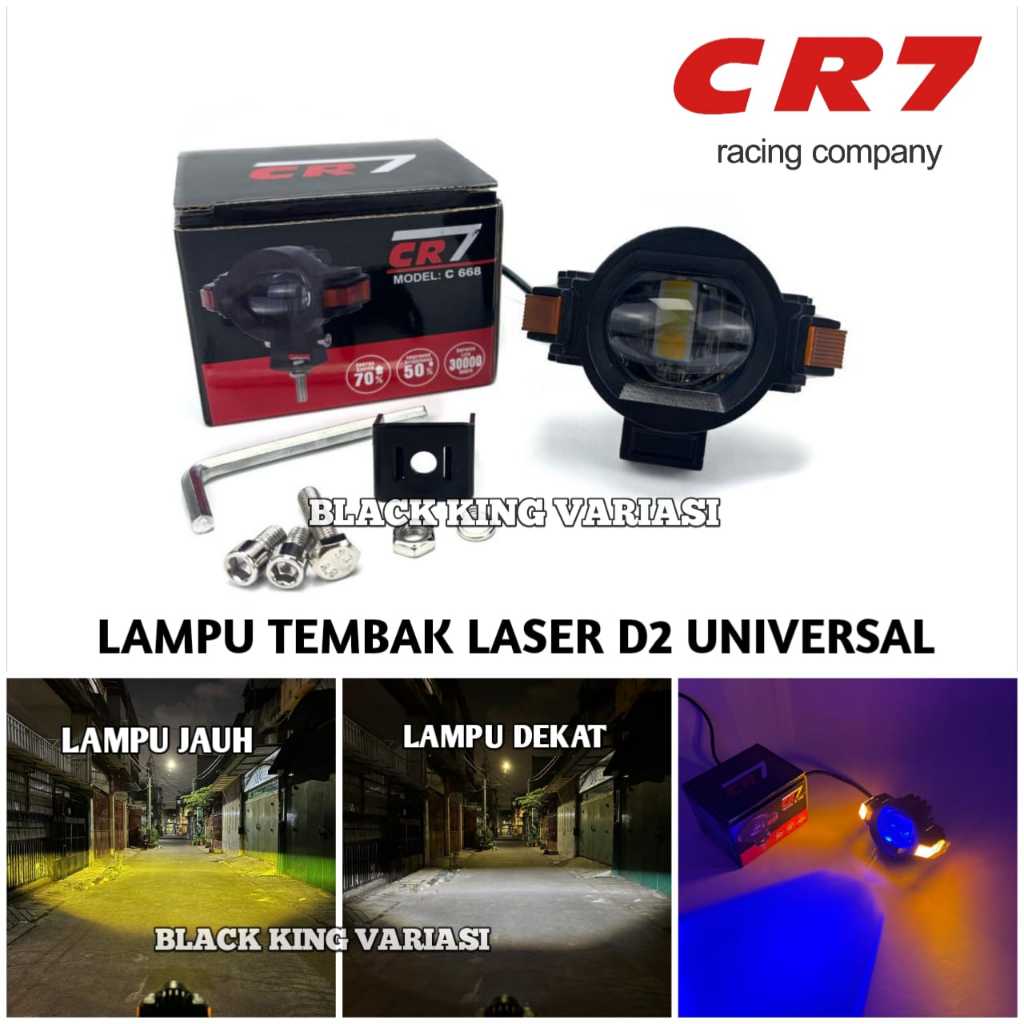 Lampu Tembak Laser LED Lampu Tembak Sorot Motor Mobil Lampu Tembak D2 Universal Lampu Tembak LED
