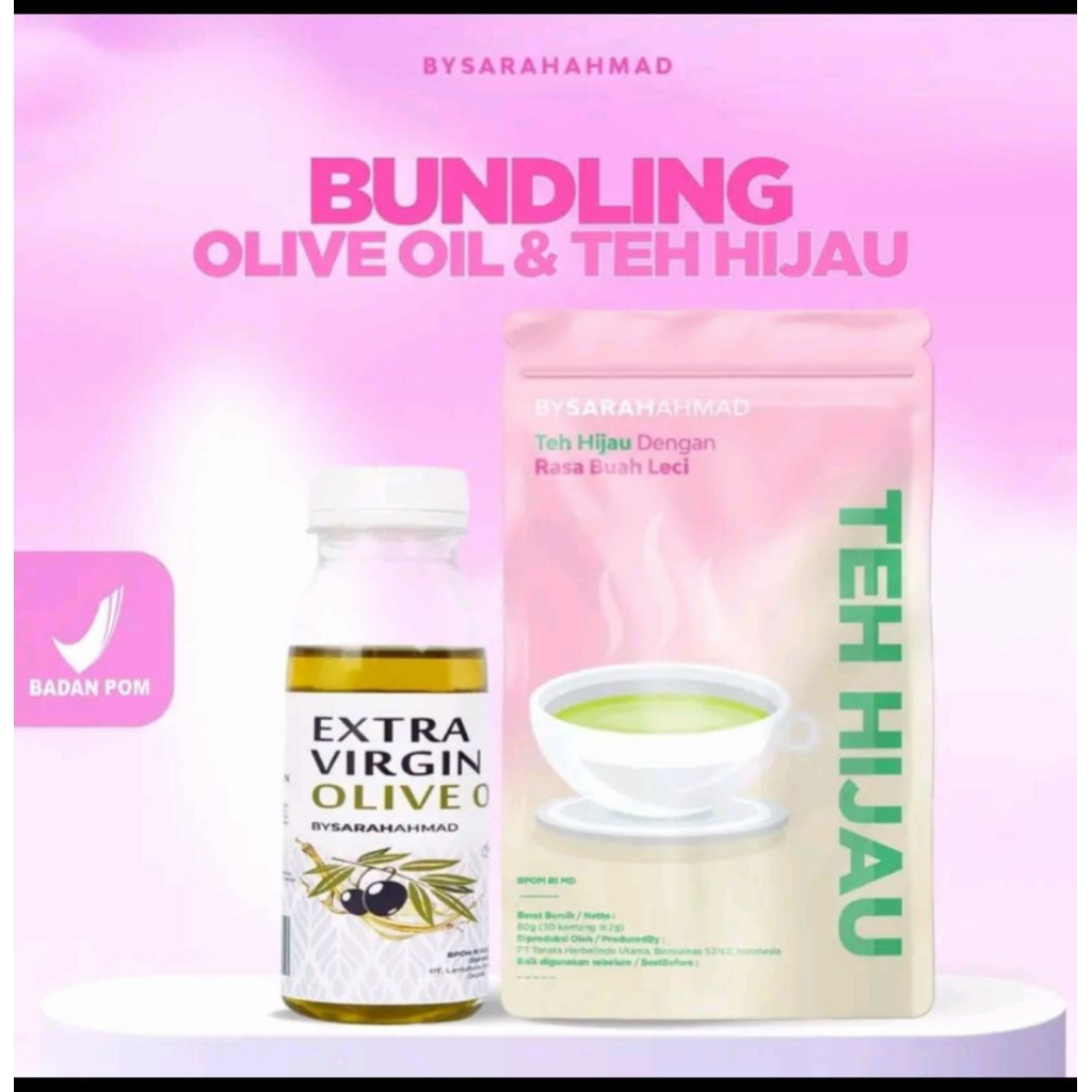 

(READY) Teh Hijau Leci Olive Oil By SarahAhmad