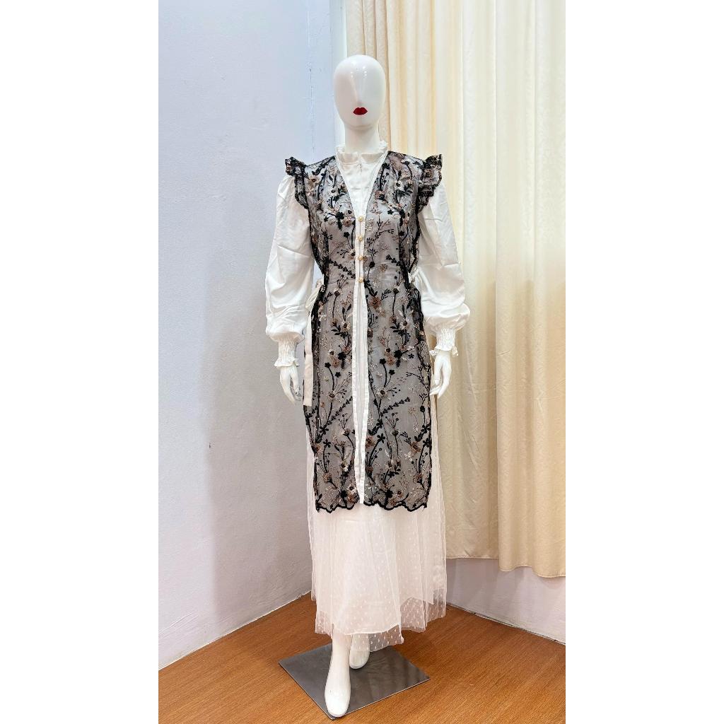 Redlove - Gamis / Baju Muslim / Gamis Kombinasi Rompi / Fashion Wanita