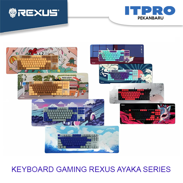 REXUS AYAKA KEYBOARD GAMING DENGAN MOUSEPAD TEMA JEPANG