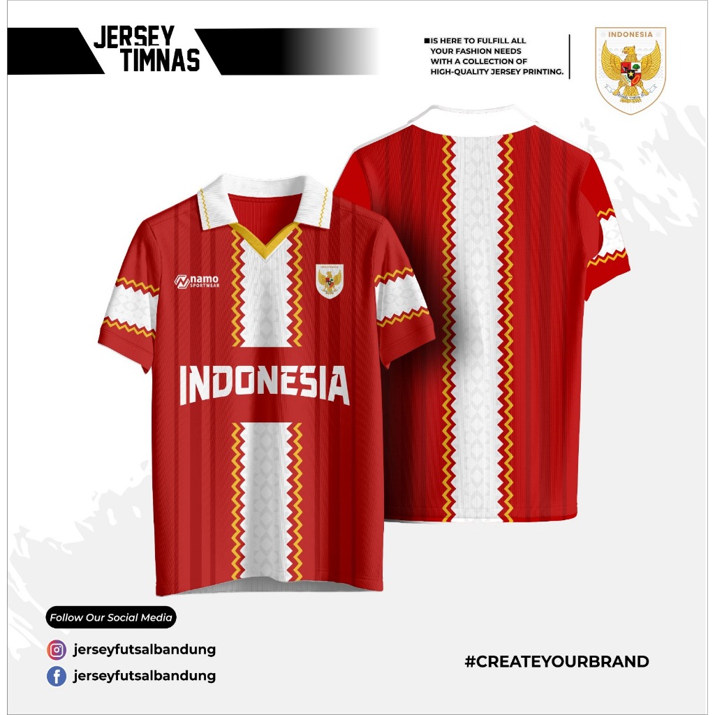 JERSEY VINTAGE INDONESIA MERAH PUTIH | JERSEY INDONESIA | JERSEY SUPPORTER INDONESIA