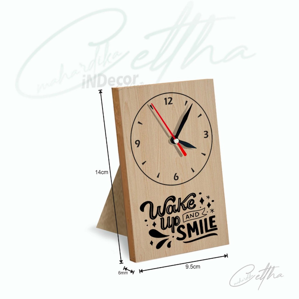 TERBARU Jam Meja Mini Kayu Analog / Jam Estetik Mini / Jam Mini Meja Kerja