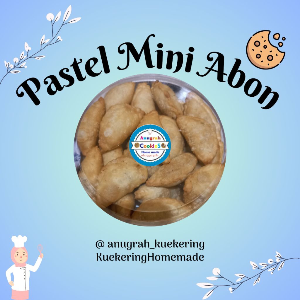 

Kue Kering Pastel Mini Abon KEMASAN TOPLES UK 250 gr