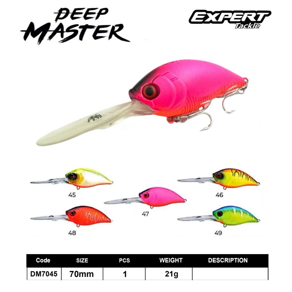 EXPERT DEEP MASTER Minnow Sinking Fishing Lure DM70 70MM/21G
