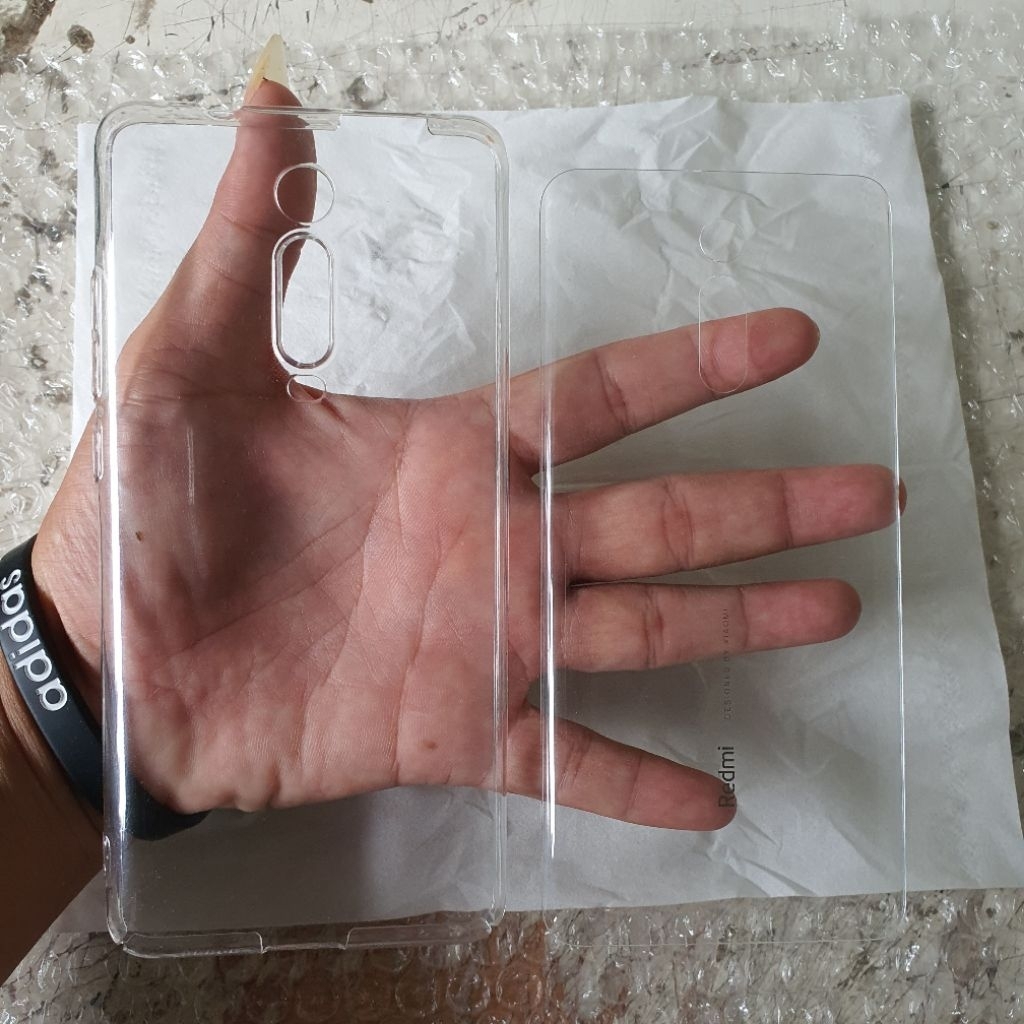 Backdoor fullset case tutup belakang Mi 9T Redmi K20 Transparan kaca Asli Copotan