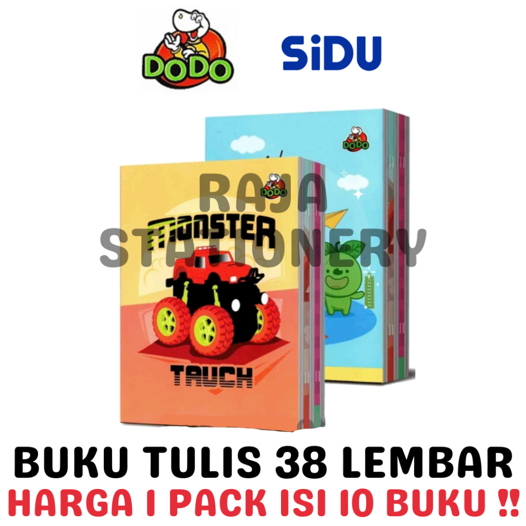 

BUKU TULIS 38 LEMBAR GARIS DODO BY SiDU NOTEBOOK A5 RULED BUKU TULIS ANAK CATATAN SEKOLAH FANCY LUCU DODO BY SINAR DUNIA PACK [10PCS]