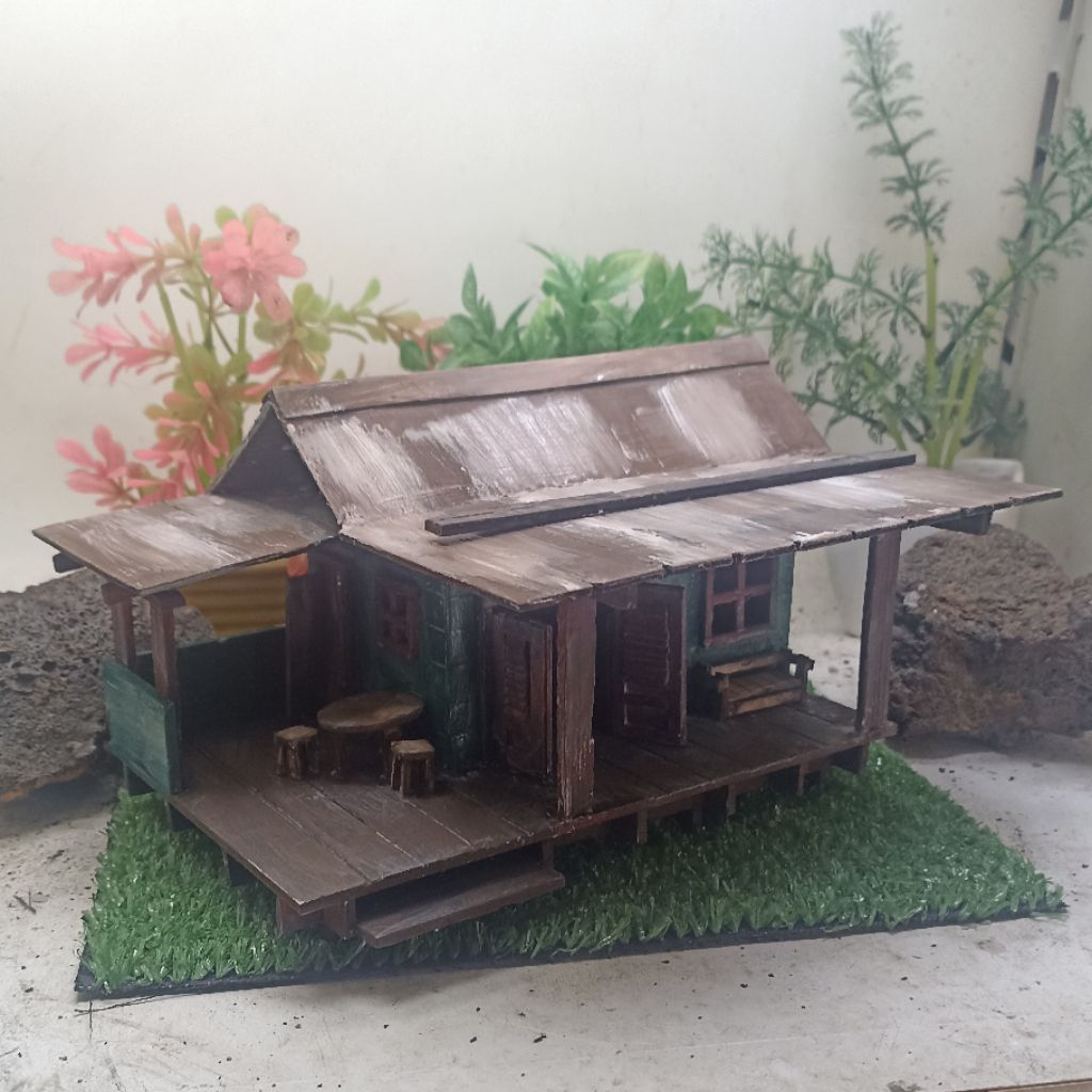 Miniatur Rumah Sungai PVC aquascape paludarium