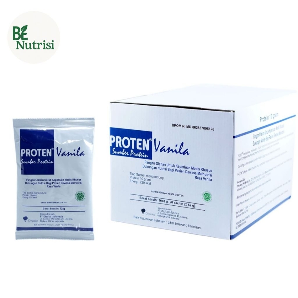 

PROTEN VANILLA DAN COKELAT PER BOX ISI 20 SACHET