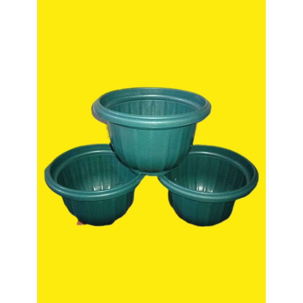 Pot Tanaman Hijau - Pot Bunga Plastik-  Pot Bunga 30