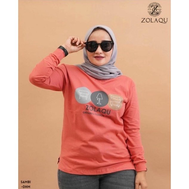KODE A18Z Kaos Atasan Zolaqu Original Lengan Panjang Cotton Combed 24s FULL SIZE LXLXXLXXXL COD NEW 