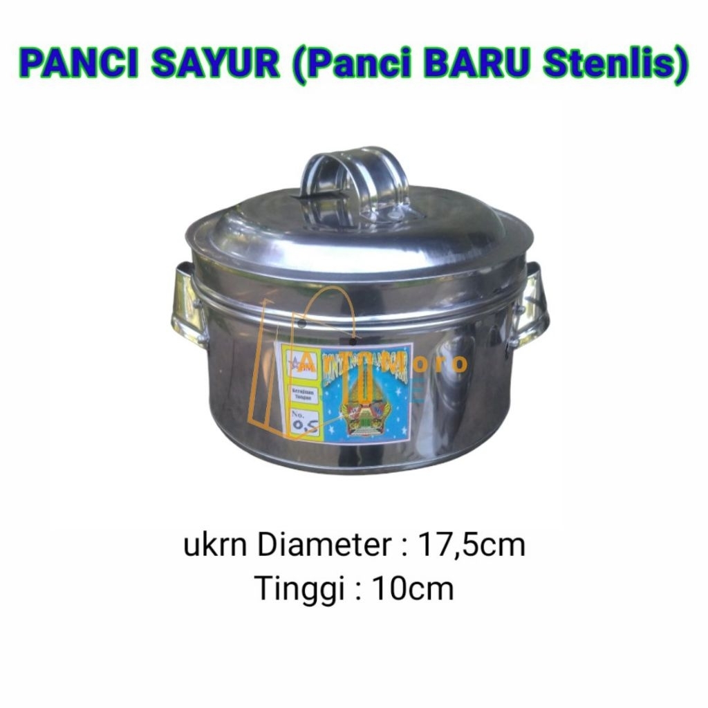 PANCI REBUS  STENLIS uk.0,5k Panci BARU (kecil) Panci sayur asem