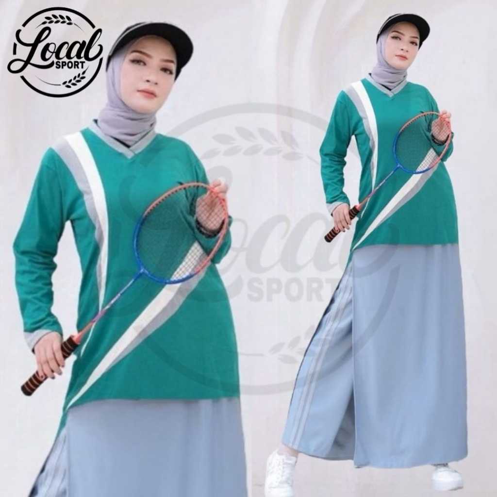 SETELAN OLAHRAGA TUNIK WANITA TERBARU/SERAGAM OLAHRAGA TUNIK ROCELA