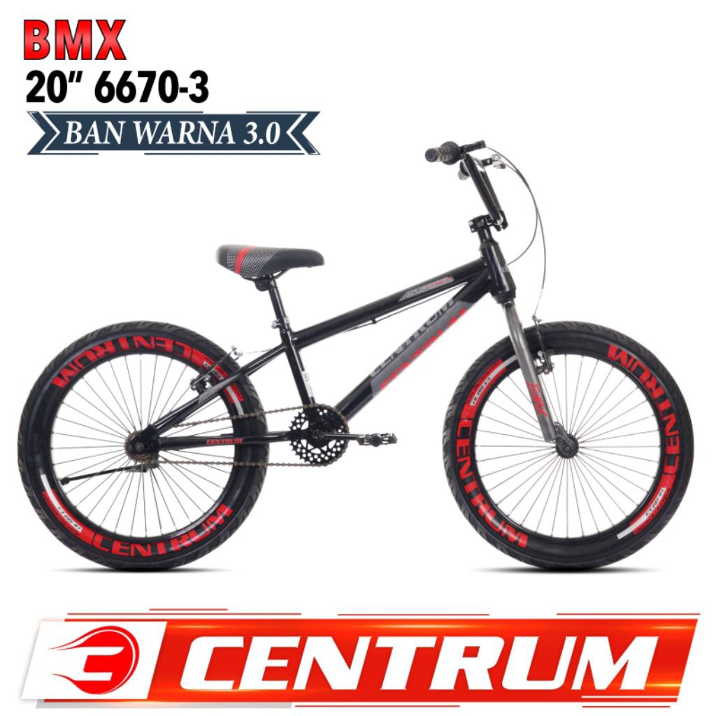 SEPEDA BMX ANAK LAKI LAKI 20 INCH CENTRUM 6650-3 BAN 3.0 JUMBO