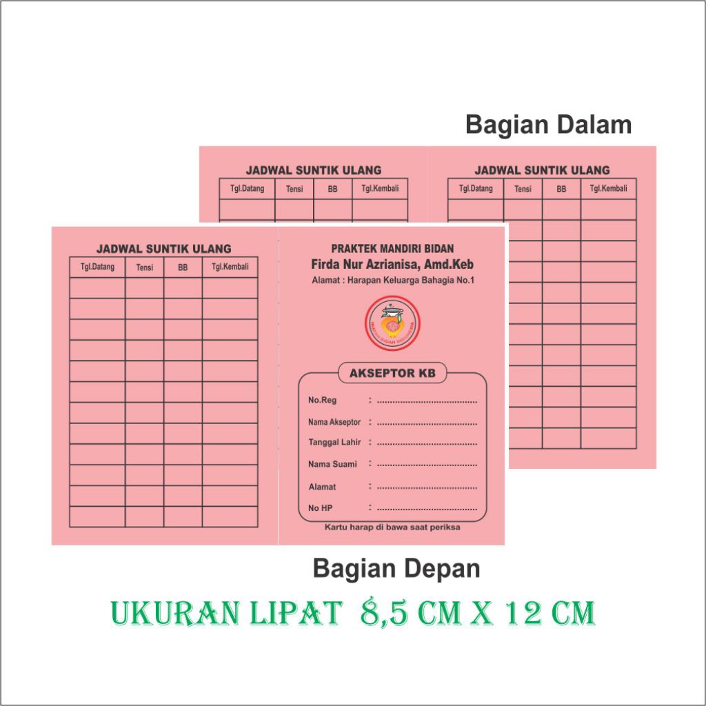 

Kartu Akseptor Lipat ( isi 10 pcs )
