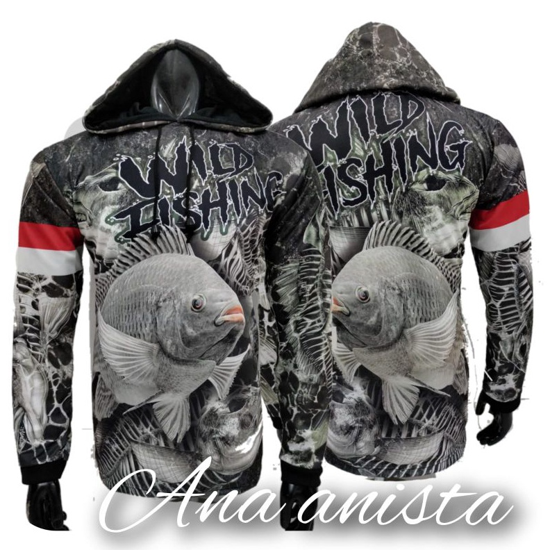 KODE R67Q Jersey Mancing Nila Lengan Panjang Dryfit