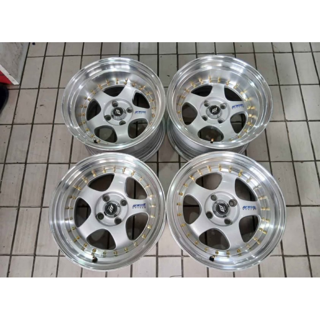 VELG MOBIL BEKAS WORK MEISTER R15 BUAT SOLUNA VIOS JAZZ YARIS MOBILIO CITY DLL