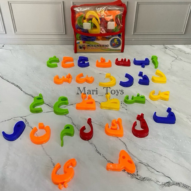 Mainan Edukasi Anak Magnet Huruf Arab || Magnet Huruf Arab Hijaiyah || Tempelan Kulkas.