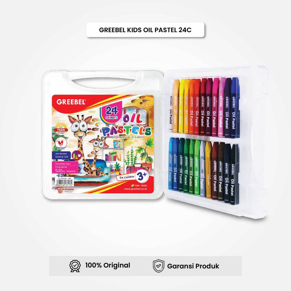 

KODE E74E VEMILO Crayon Krayon 24 Warna Kids Oil Pastel 24 Warna Crayon Greebel