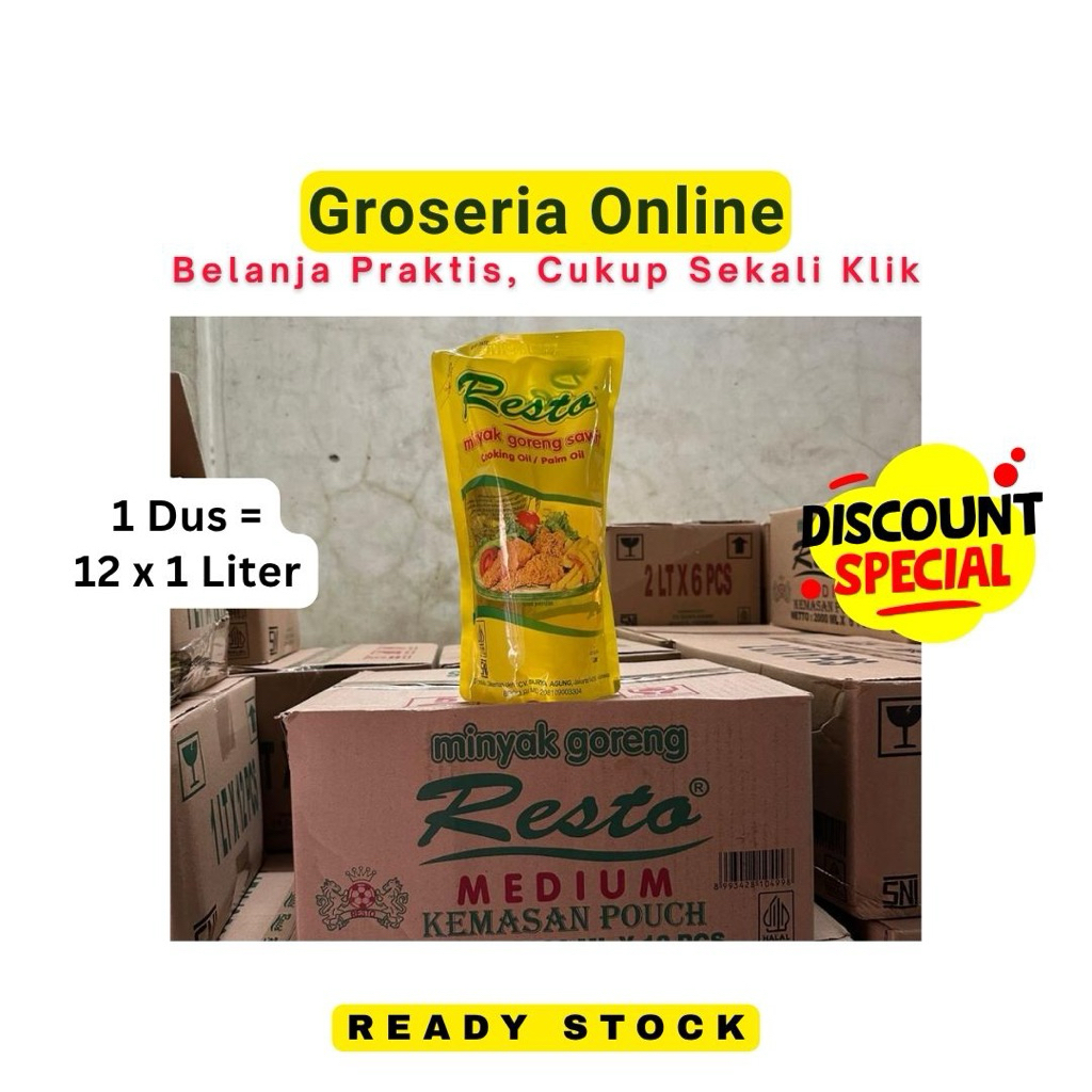 

Minyak Goreng Resto 1 Liter x 12 / Dus