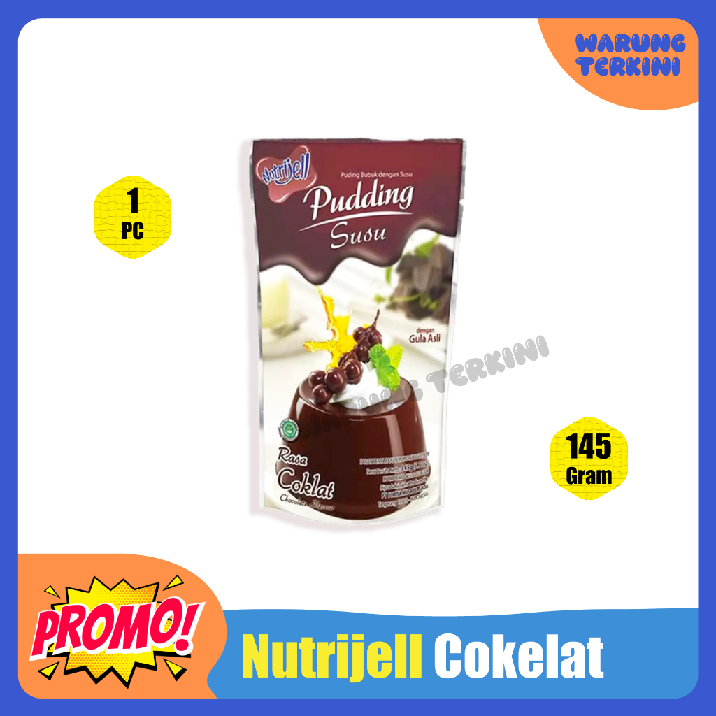 

Nutrijell Pudding Susu Rasa Cokelat 145g | Puding Bubuk dengan Gula Asli