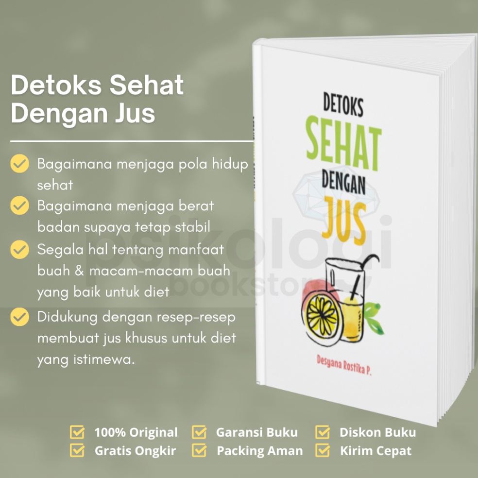 KODE I45W Buku DETOKS SEHAT DENGAN JUS  Desyana Rostika P  Kesehatan  Psikologi Book