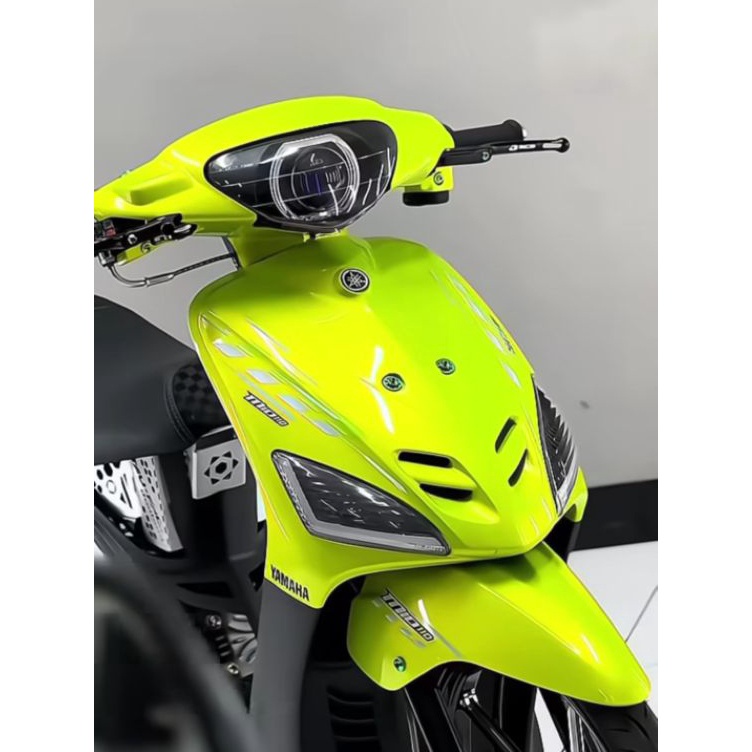 KODE F96X Cat PU Green Line Preal  cat hijau terang metalic