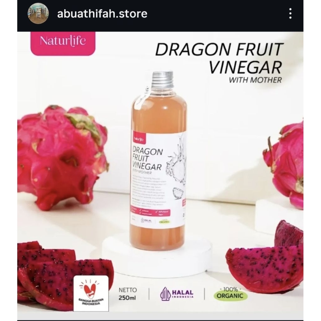 

Cuka buah naga / Dragon Fruit Vinegar With Mother