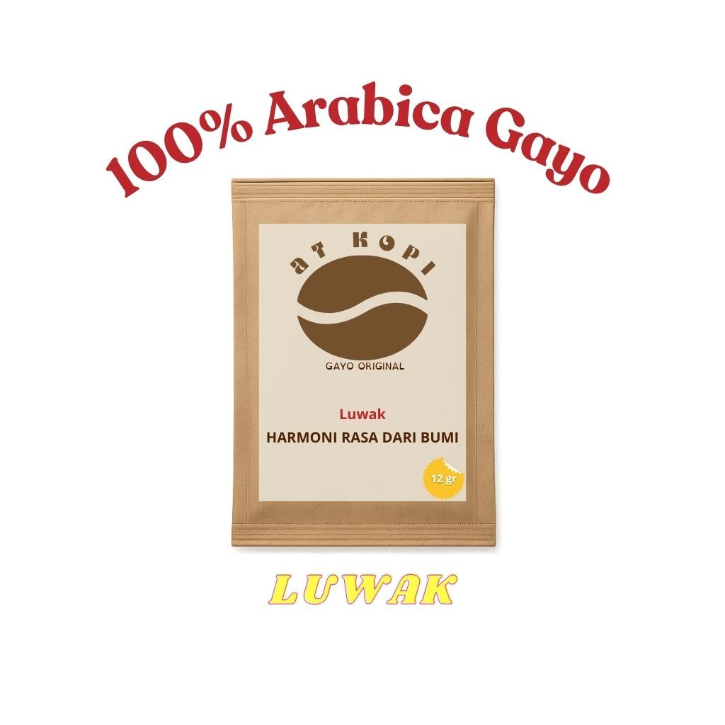 

Kopi gayo Aceh Luwak Kemasan Mini, Sachet+Drip Bag, Termurah