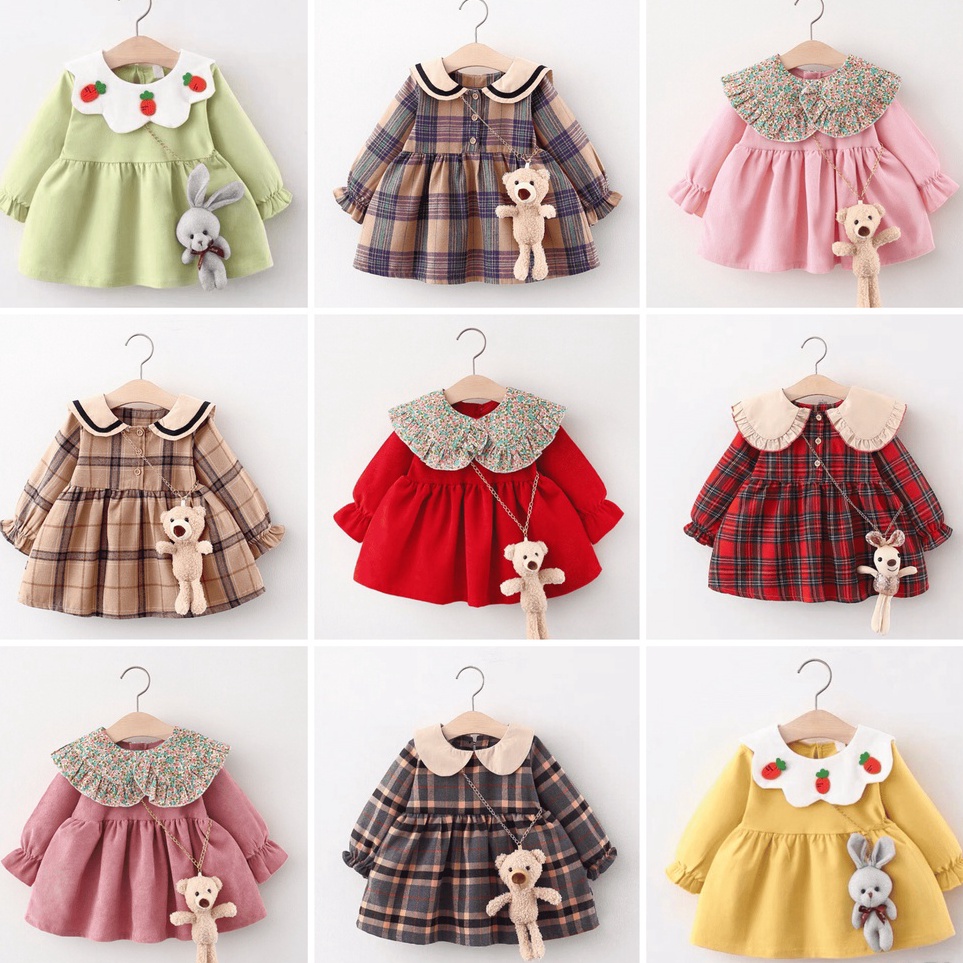 Terlaris INCESSBABY Dress Korea Anak Bayi Perempuan Import Dress Anak Perempuan Gaun Dress Bayi Nata
